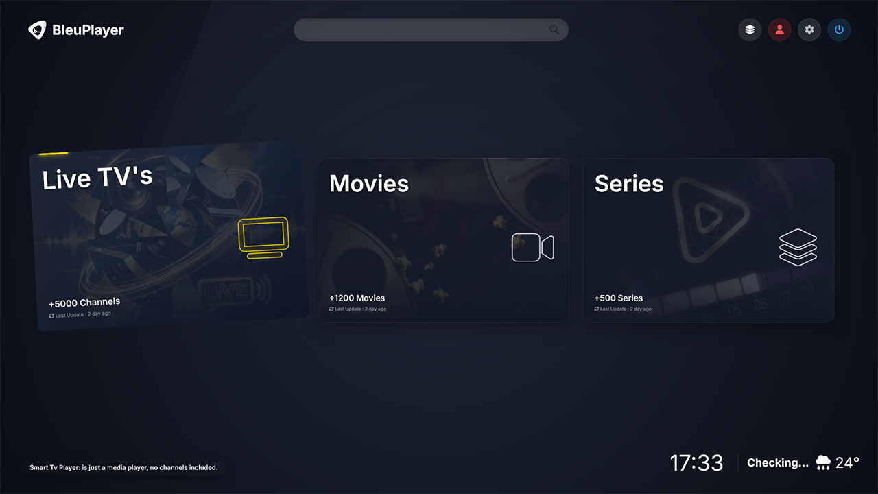 BleuPlayer Pro App Interface 2