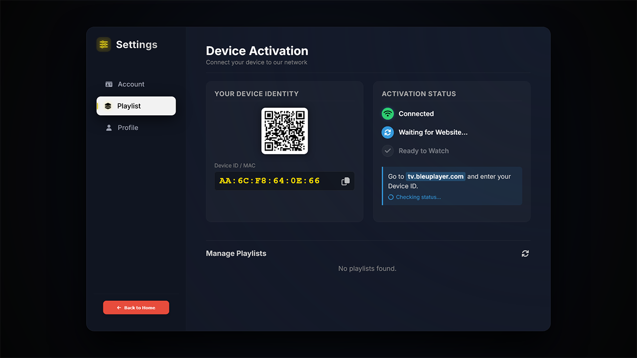 BleuPlayer Pro App Interface 3